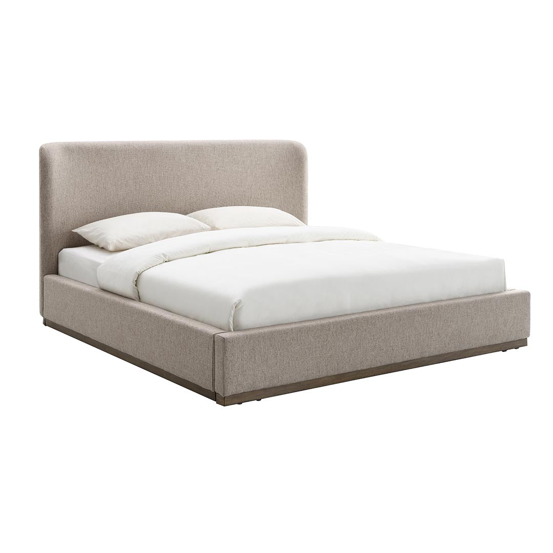 Faye King Upholstered Storage Bed Short - Perfect Taupe