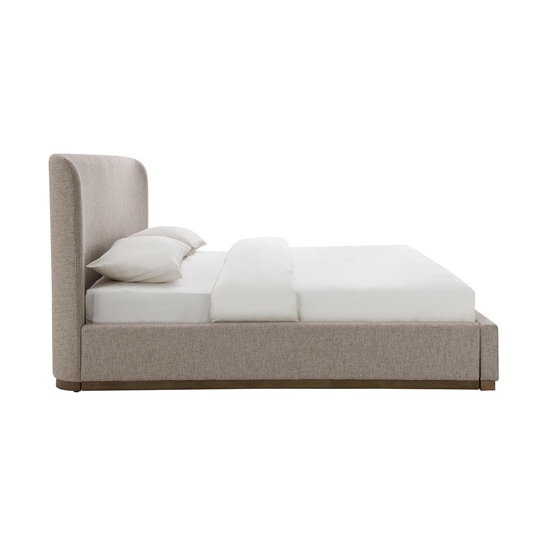 Faye King Upholstered Storage Bed Short - Perfect Taupe