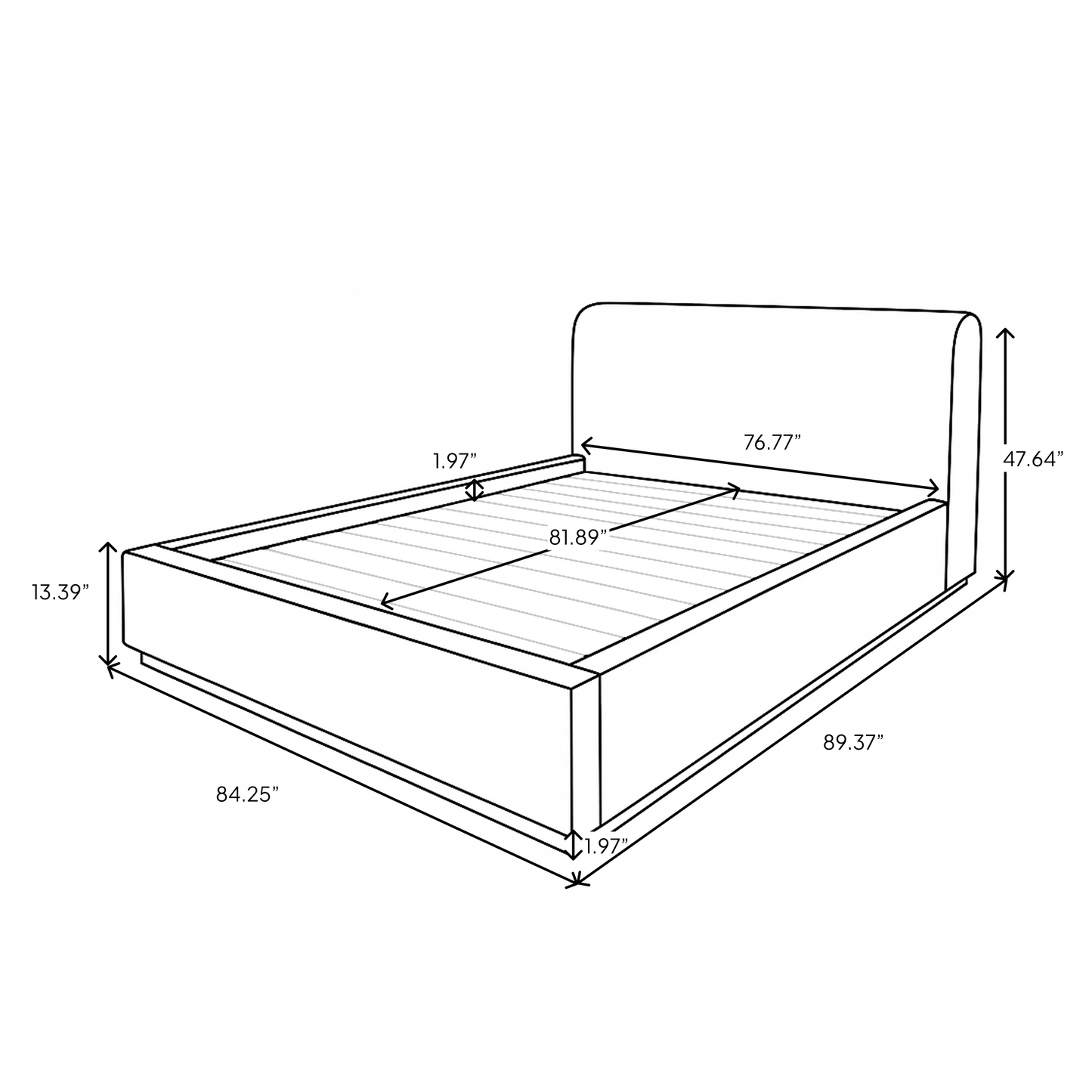 Faye King Upholstered Storage Bed Short - Perfect Taupe