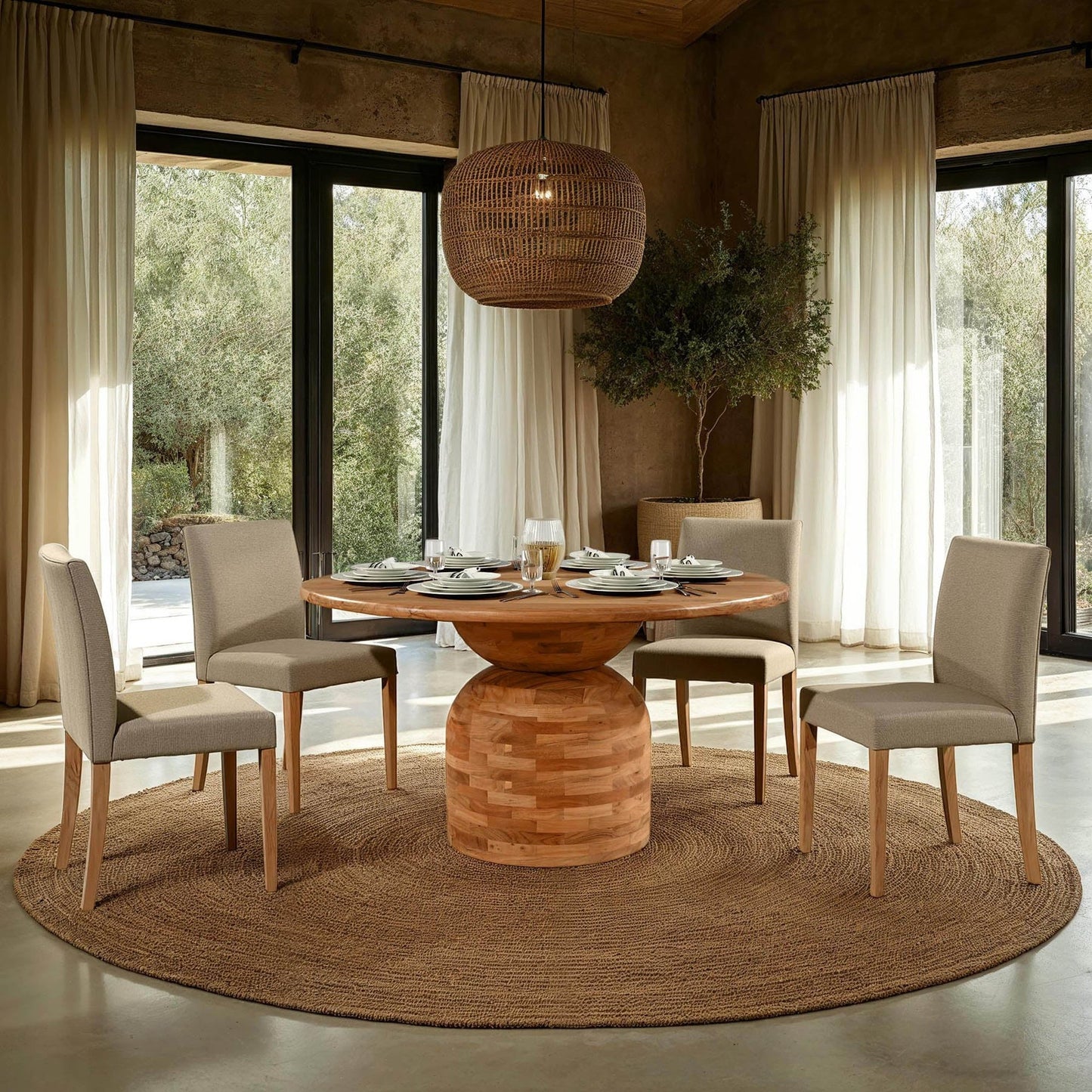 Form 55" Round Dining Table