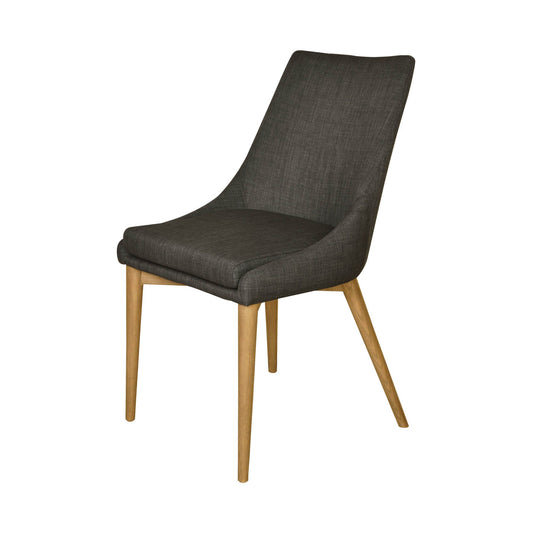 Fritz Dining Chairs - Natural Legs - Dark Grey
