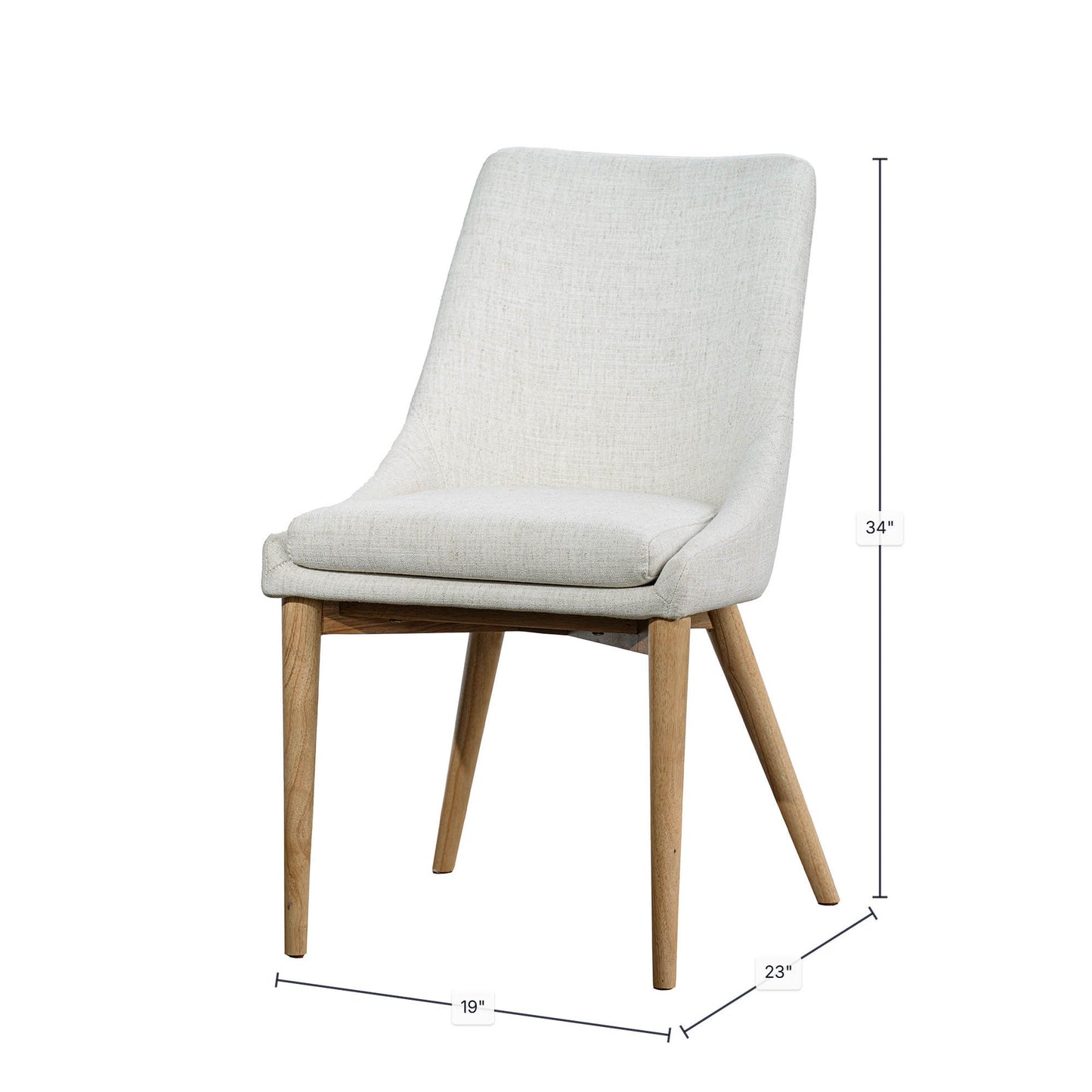 Fritz Dining Chairs - Ivory - Natural Legs - Homestead Furniture - All Rights Reserved