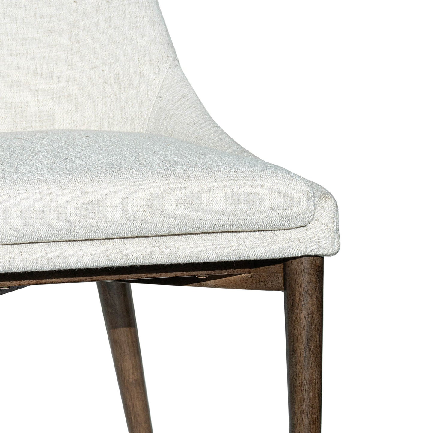 Fritz Dining Chairs - Ivory - Dark Legs
