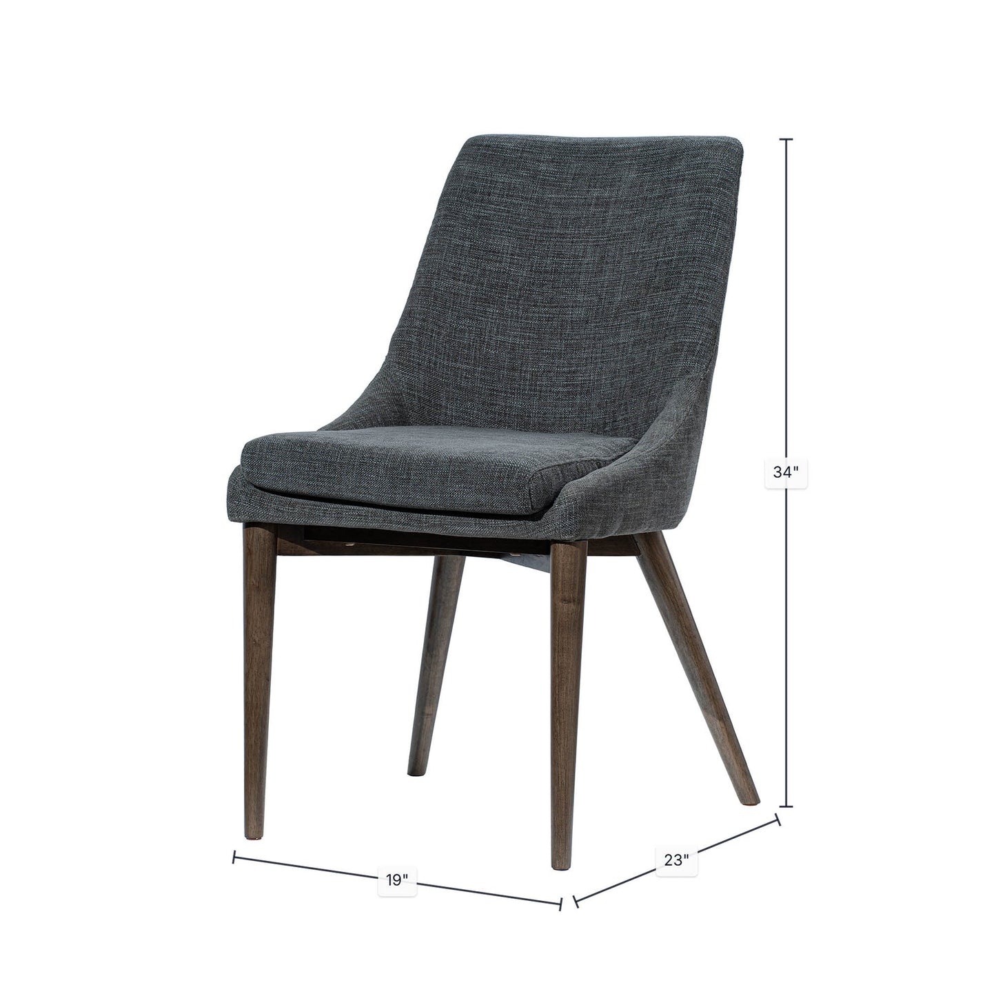 Fritz Dining Chairs - Slate - Dark Legs