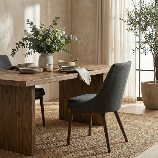 Fritz Dining Chairs - Slate - Dark Legs