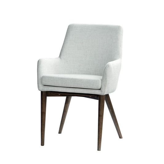 Fritz Dining Chairs with Arms - Ivory - Dark Legs