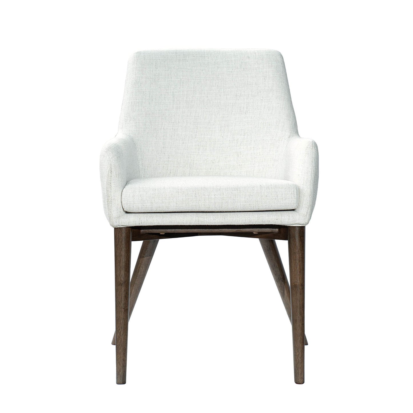 Fritz Dining Chairs with Arms - Ivory - Dark Legs