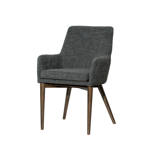 Fritz Dining Chairs with Arms - Slate - Dark Legs