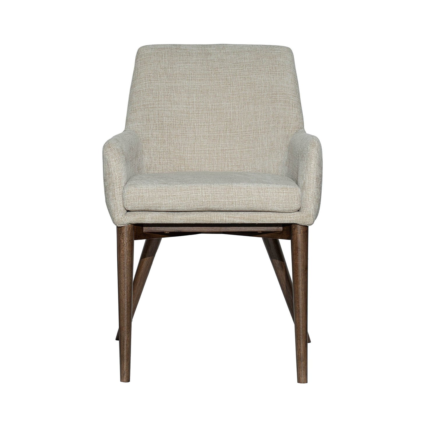 Fritz Dining Chairs with Arms - Taupe - Dark Legs