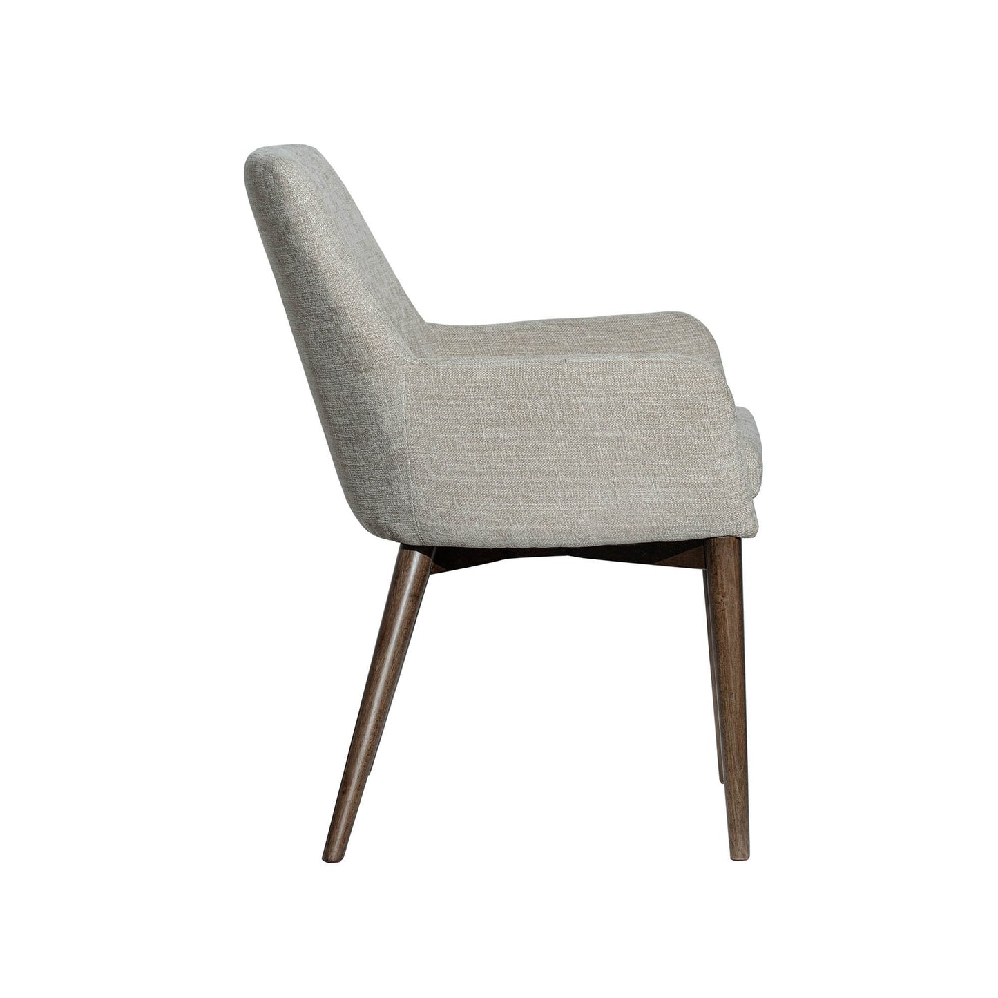 Fritz Dining Chairs with Arms - Taupe - Dark Legs