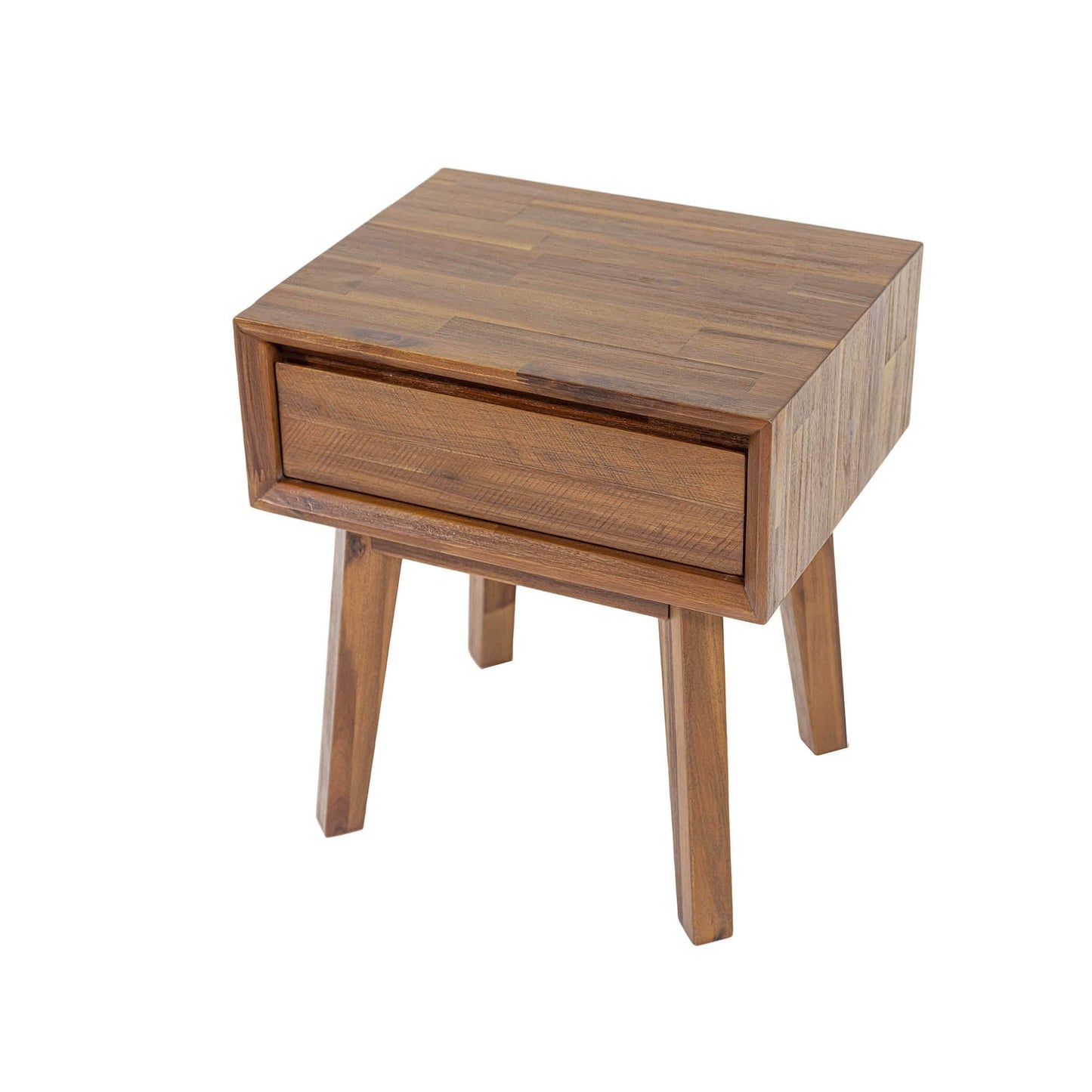 Gia 1 Drawer Night Table - Warm Pecan