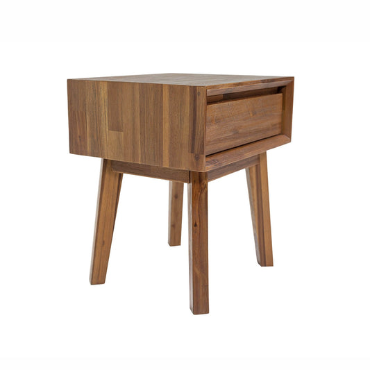 Gia 1 Drawer Night Table - Warm Pecan