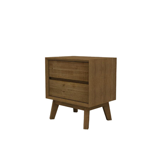 Gia 2 Drawer Side Table - Warm Pecan