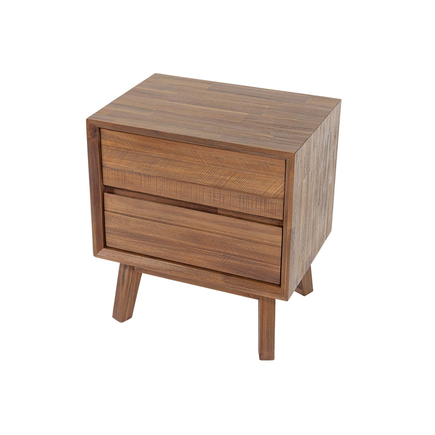 Gia 2 Drawer Side Table - Warm Pecan