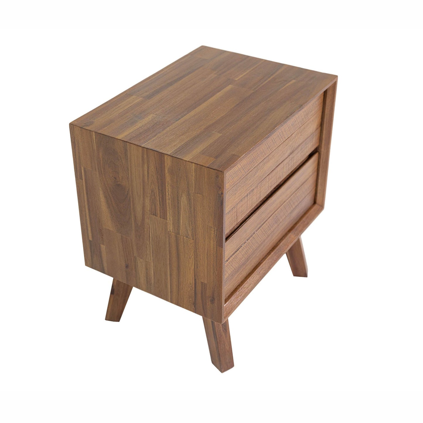 Gia 2 Drawer Side Table - Warm Pecan
