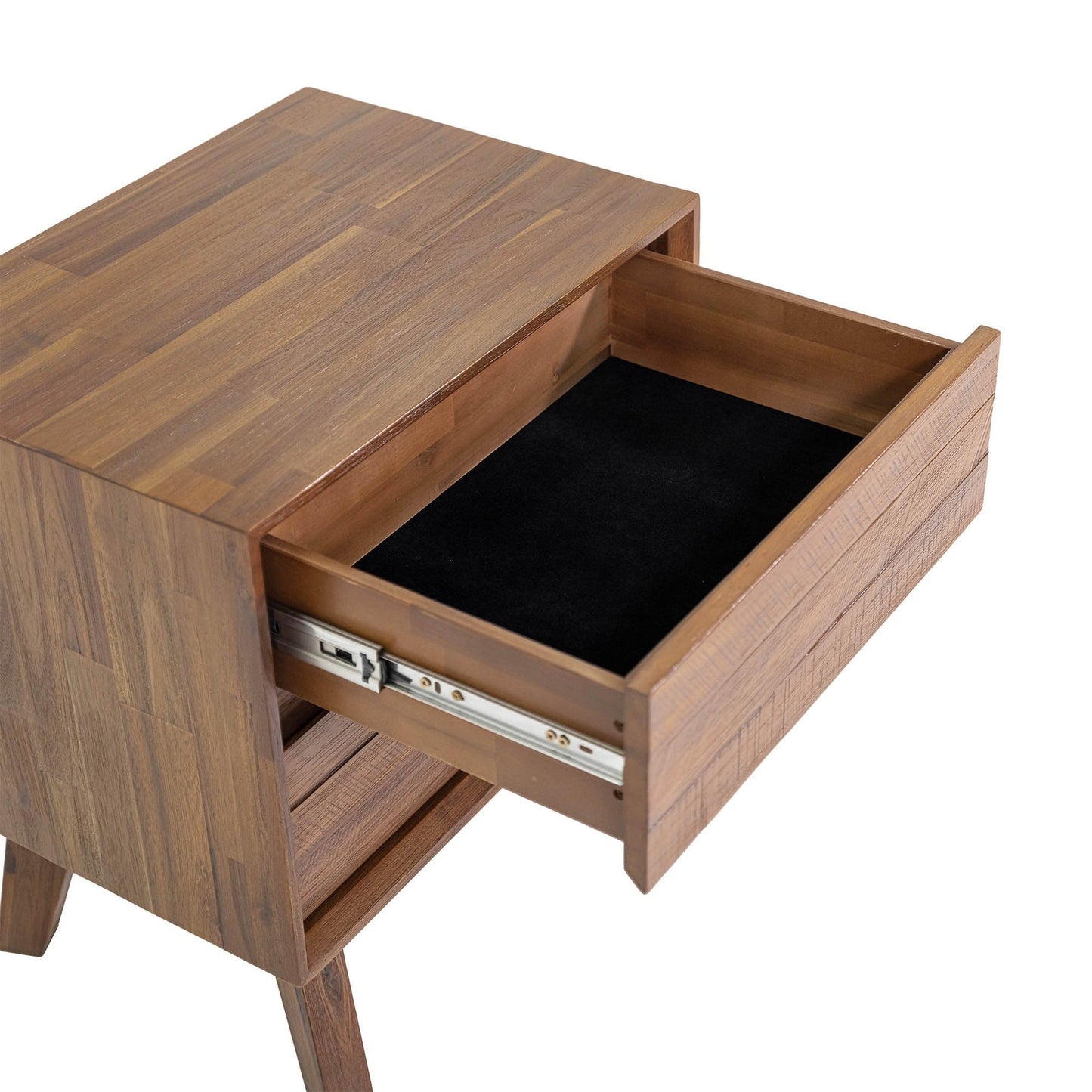 Gia 2 Drawer Side Table - Warm Pecan