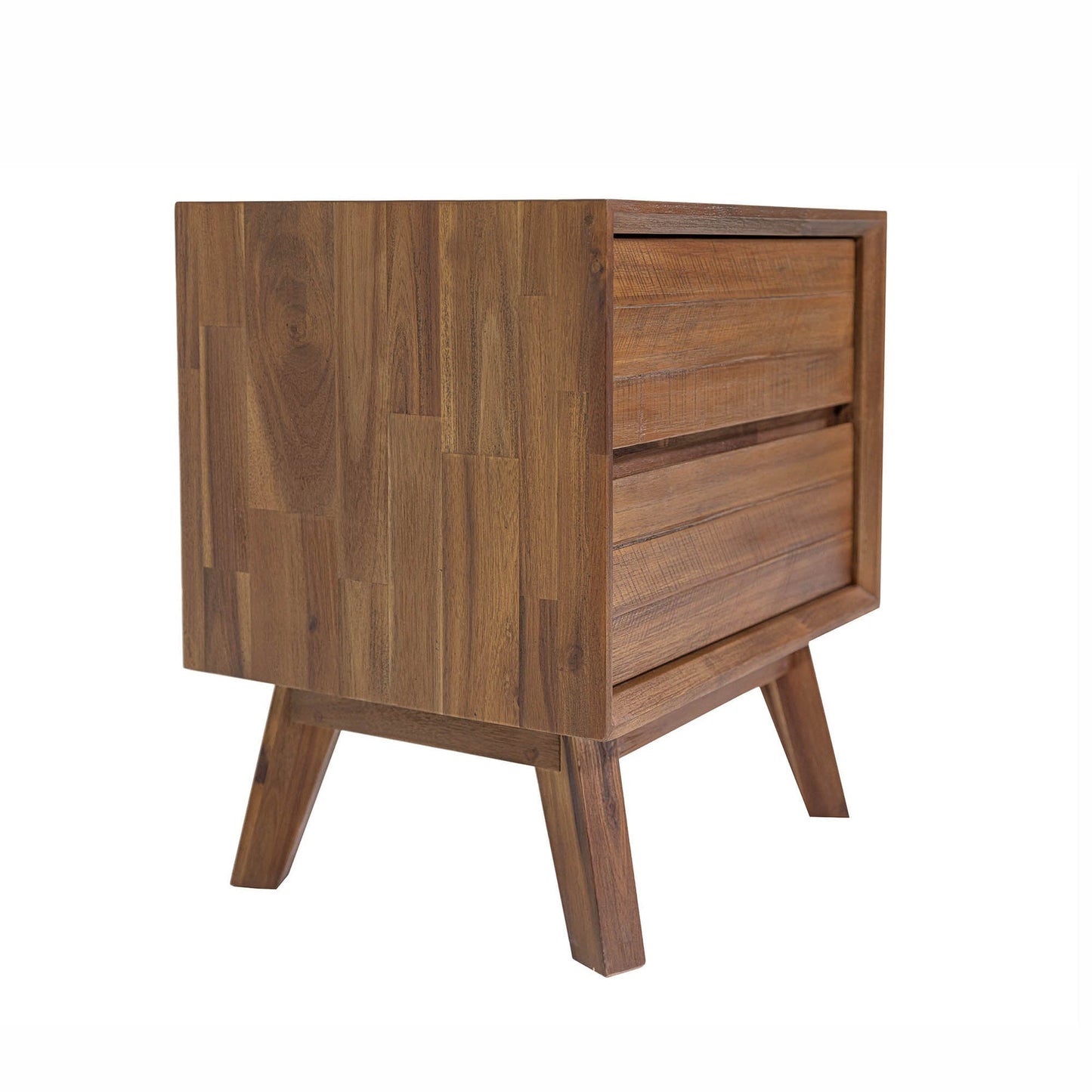 Gia 2 Drawer Side Table - Warm Pecan
