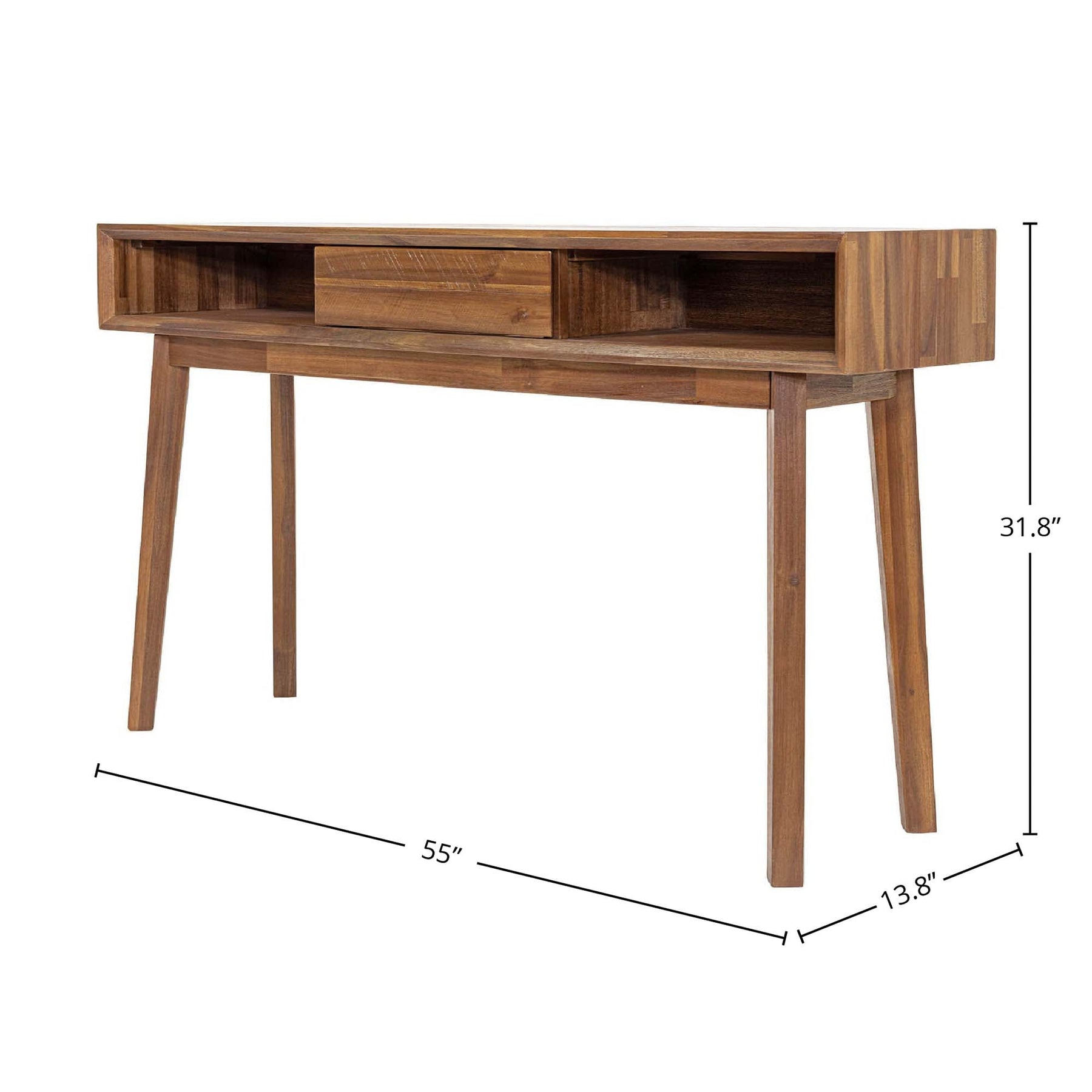 Gia Console - 55" - Warm Pecan - Homestead Furniture - All Rights Reserved