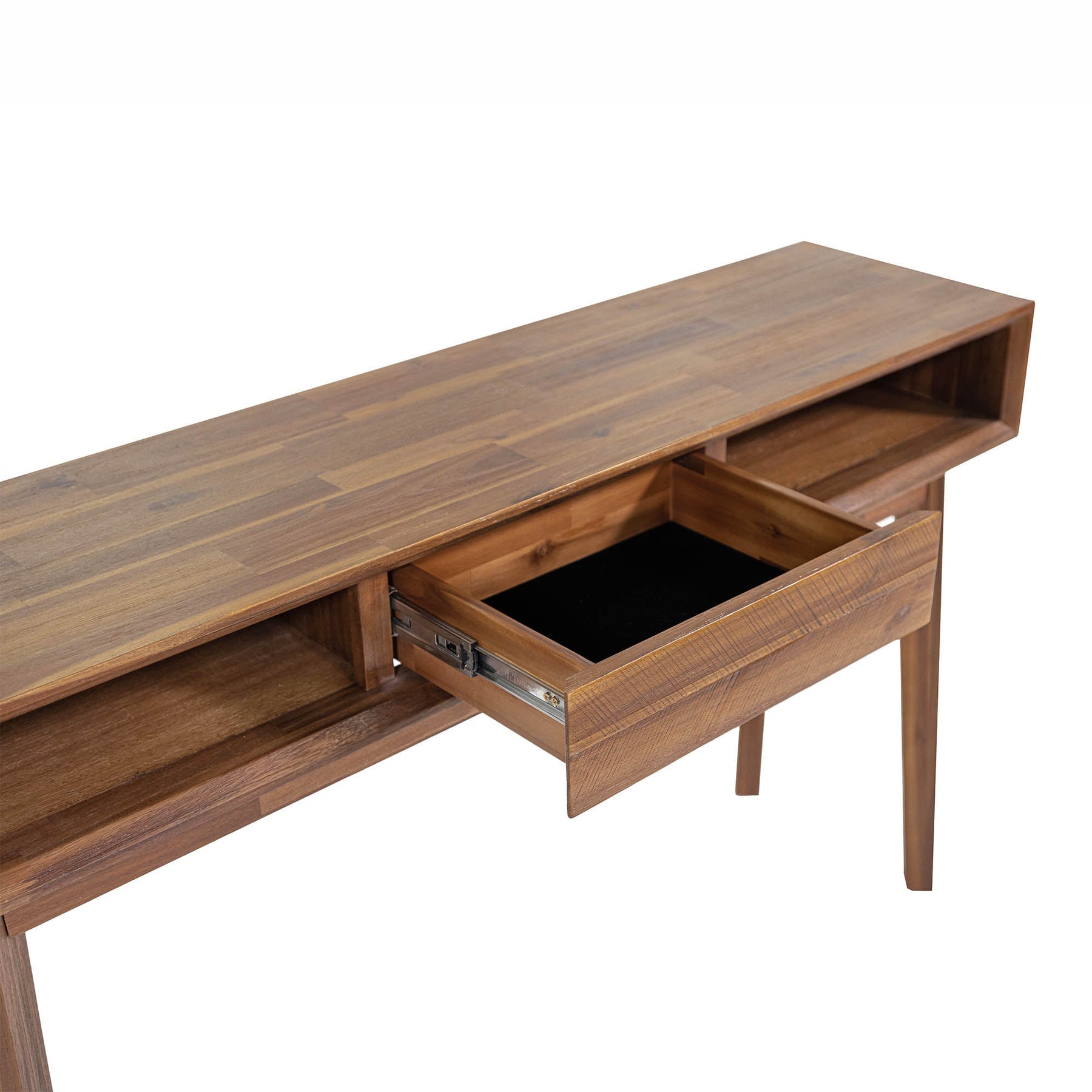 Gia Console - 55" - Warm Pecan - Homestead Furniture - All Rights Reserved