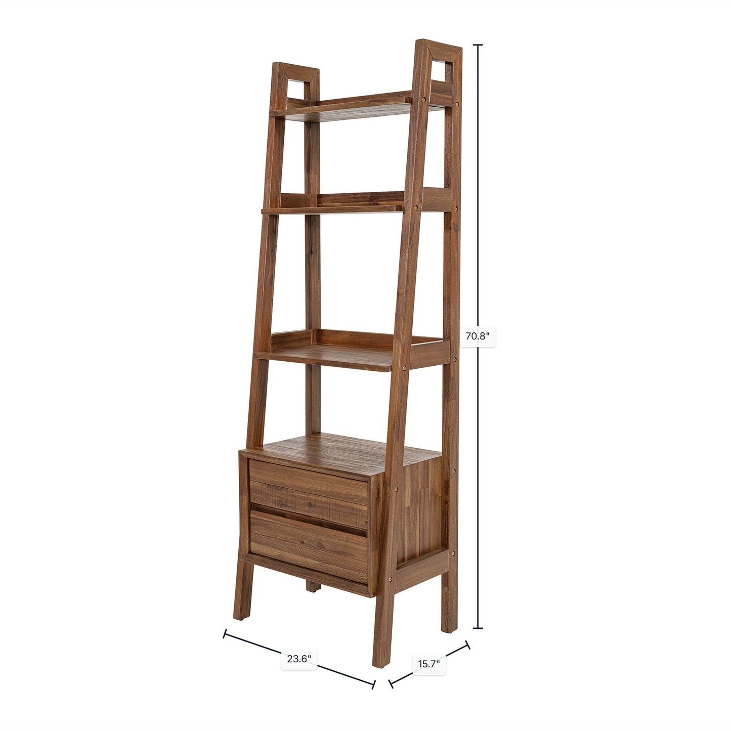 Gia Bookcase - 24" wide - Warm Pecan