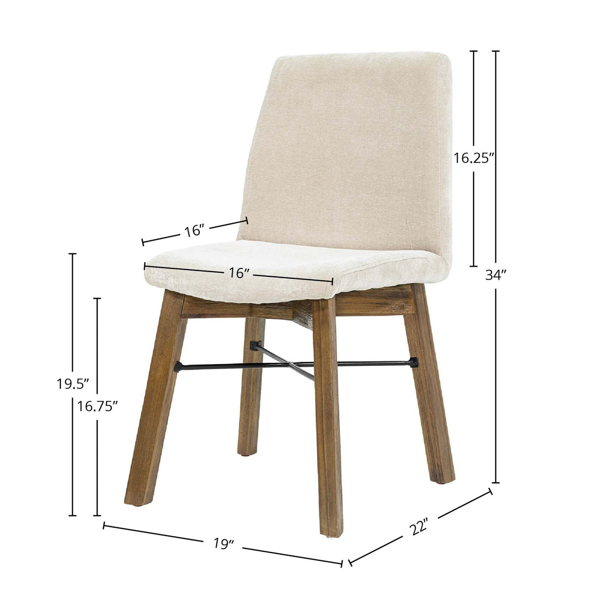 Gia Dining Chair - Warm Pecan