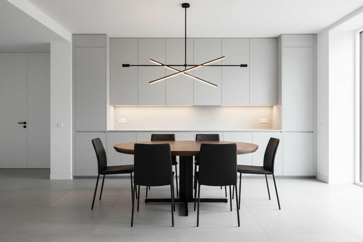 Horizon 48" Round Dining Table - Light Walnut - Homestead Furniture - All Rights Reserved