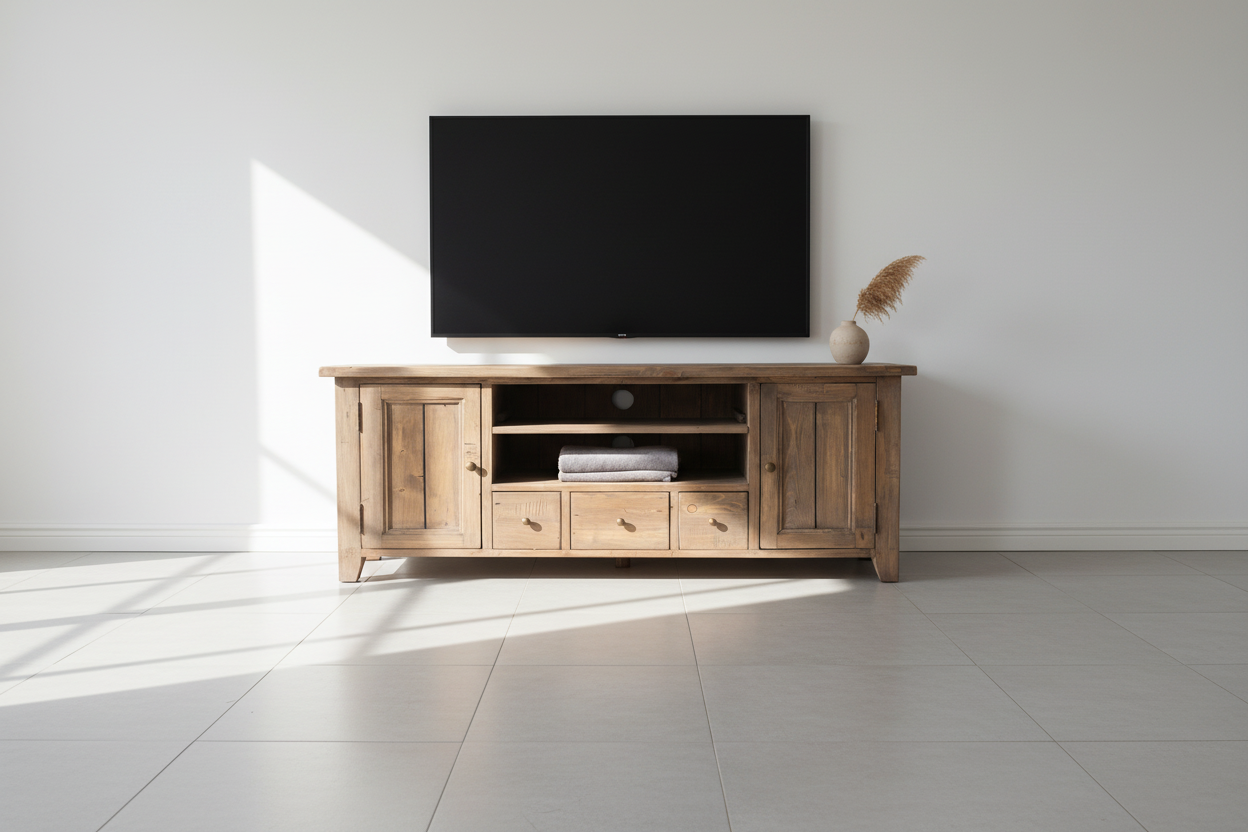 Irish Coast 63" Media Console - Sundried - Homestead Furniture - All Rights Reserved