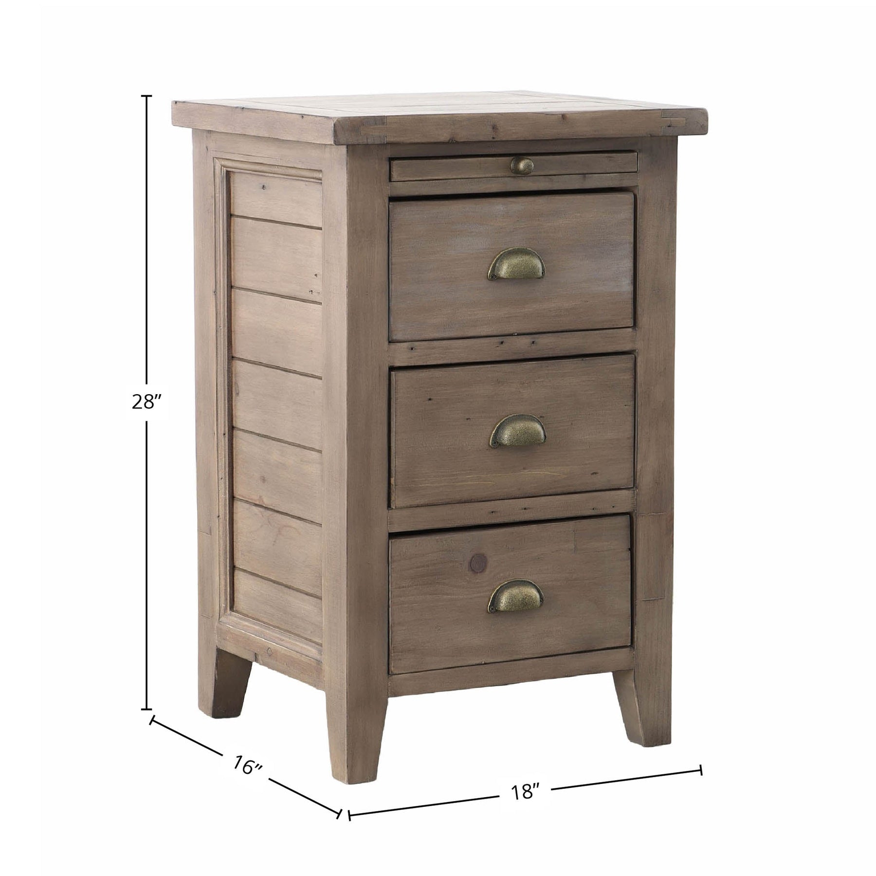 Irish Coast  3 Drawer Night Stand / Side Table - Sundried - Homestead Furniture - All Rights Reserved