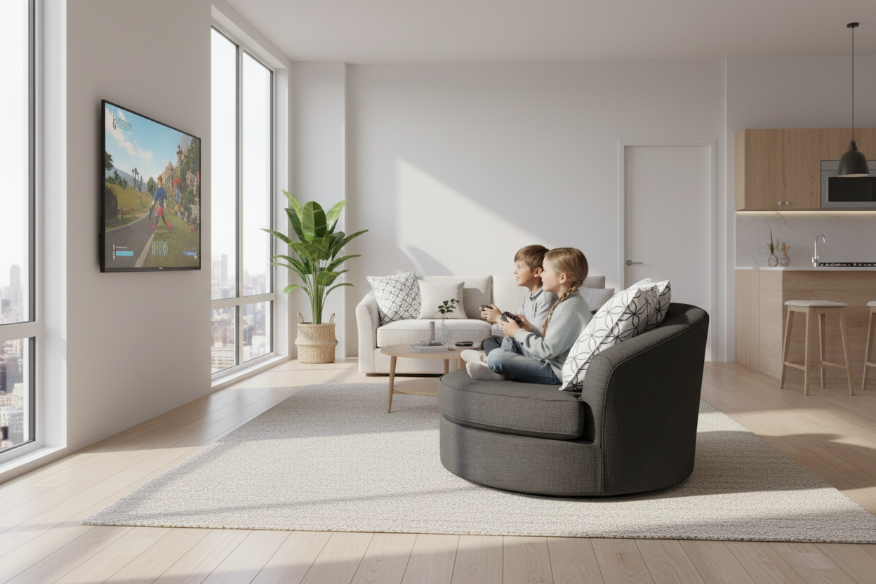 Infinity Nest Chair and Matching Moon Ottoman