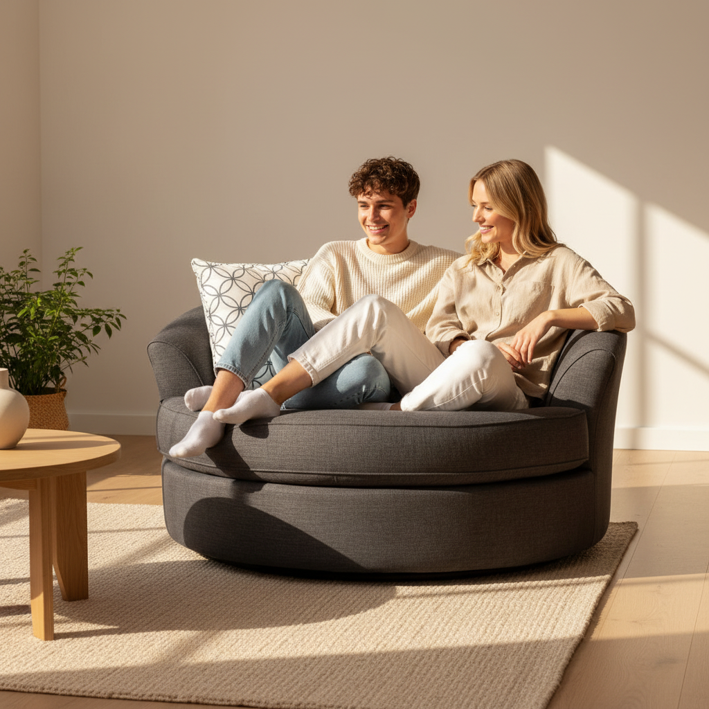 Infinity Nest Chair and Matching Moon Ottoman