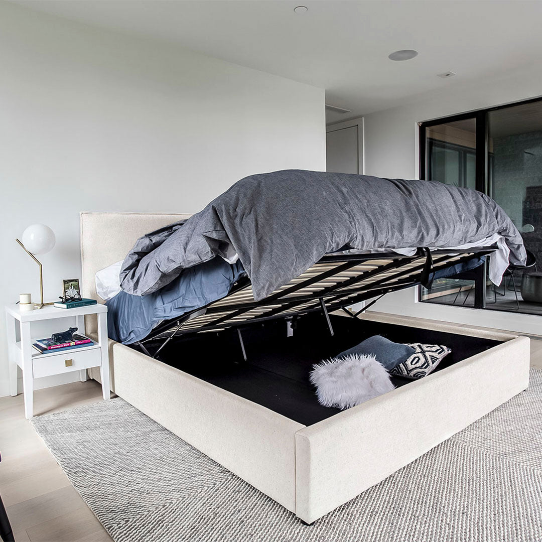 Julia Upholstered Bed - Cream - With or Without Storage