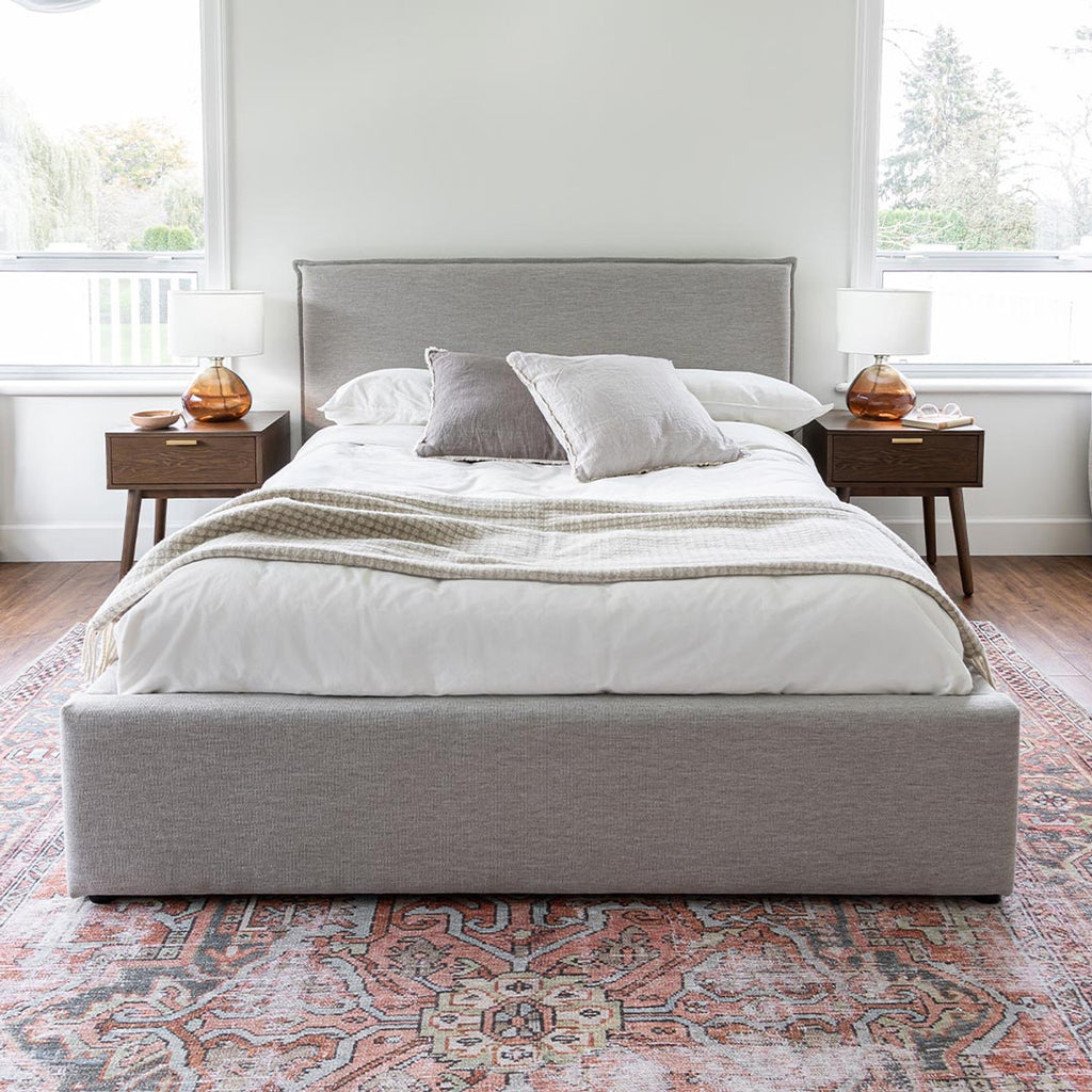 Julia Upholstered Bed - Sand - With or Without Storage
