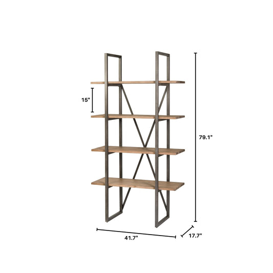 Kenya Cain Small Bookcase - Salvaged Grey