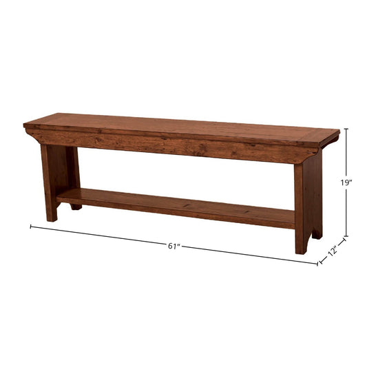 61" Irish Coast Bench - African Dusk