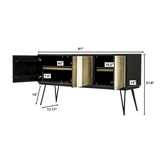 Metro Noir Havana Sideboard - 61"