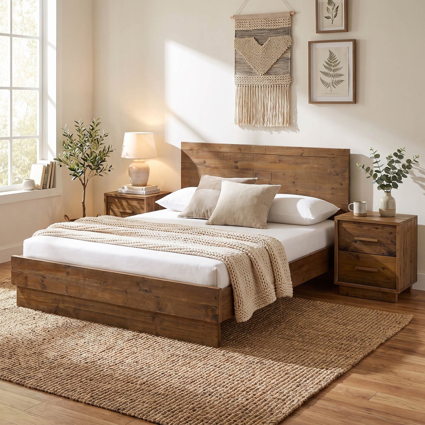 Nevada King Bed - 100% Solid Wood