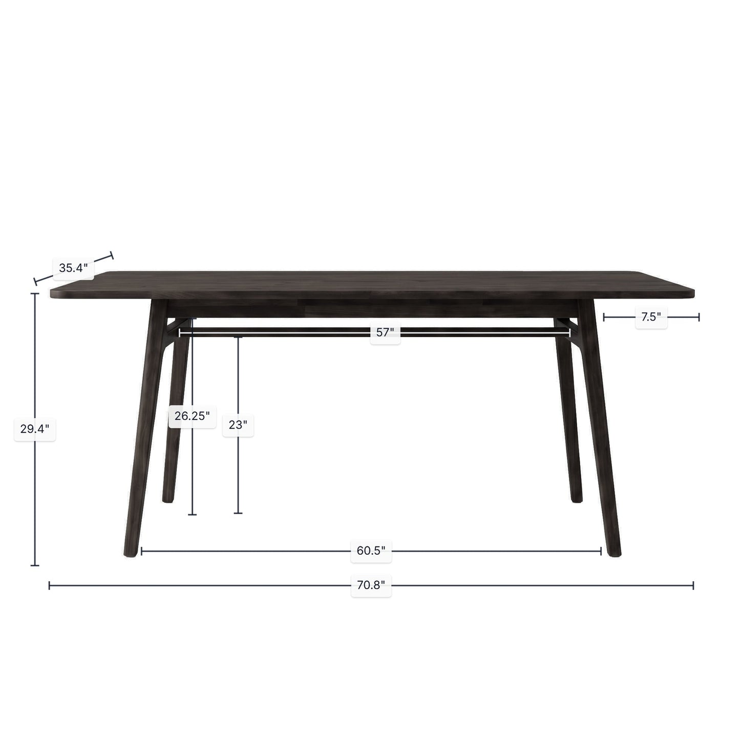 Remix Dining Table (35" x 71") Antique Black