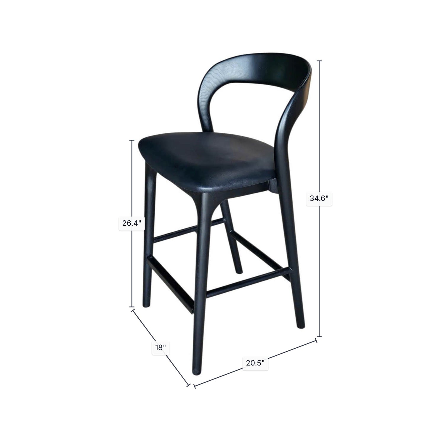 Rotondo Counter Stool - Black