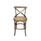 Crossback Fixed Counter Stool - Sundried