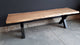 Calcutta Live Edge Benches - Natural - X Base - 1.4" Thick Tops