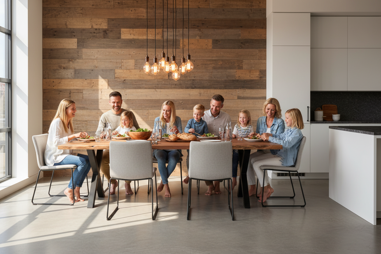 Calcutta Live Edge Dining Tables - Gunmetal Grey X Bases - 5 Sizes - 2.2" Tops