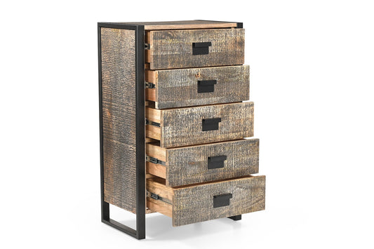 Wyatt 5 Drawer Chest - Black Patina