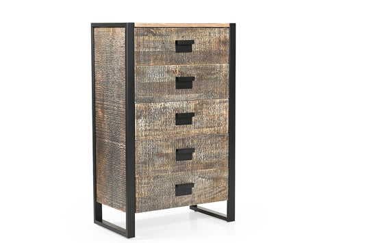 Wyatt 5 Drawer Chest - Black Patina