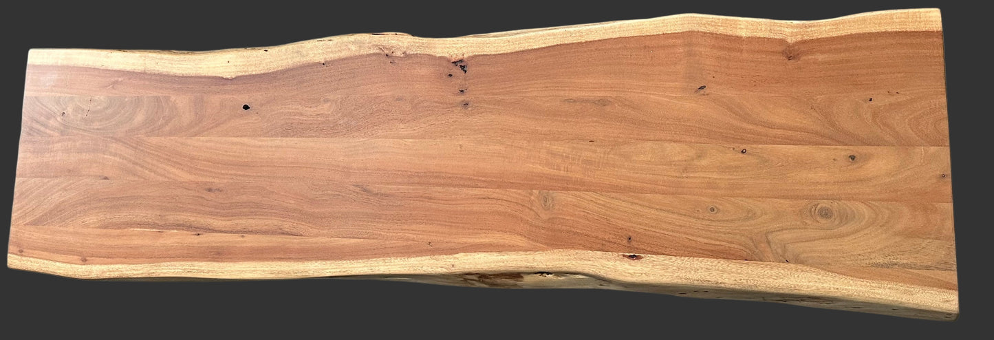 Calcutta Live Edge Benches - Natural Finish - U Base - 35mm Thick Tops