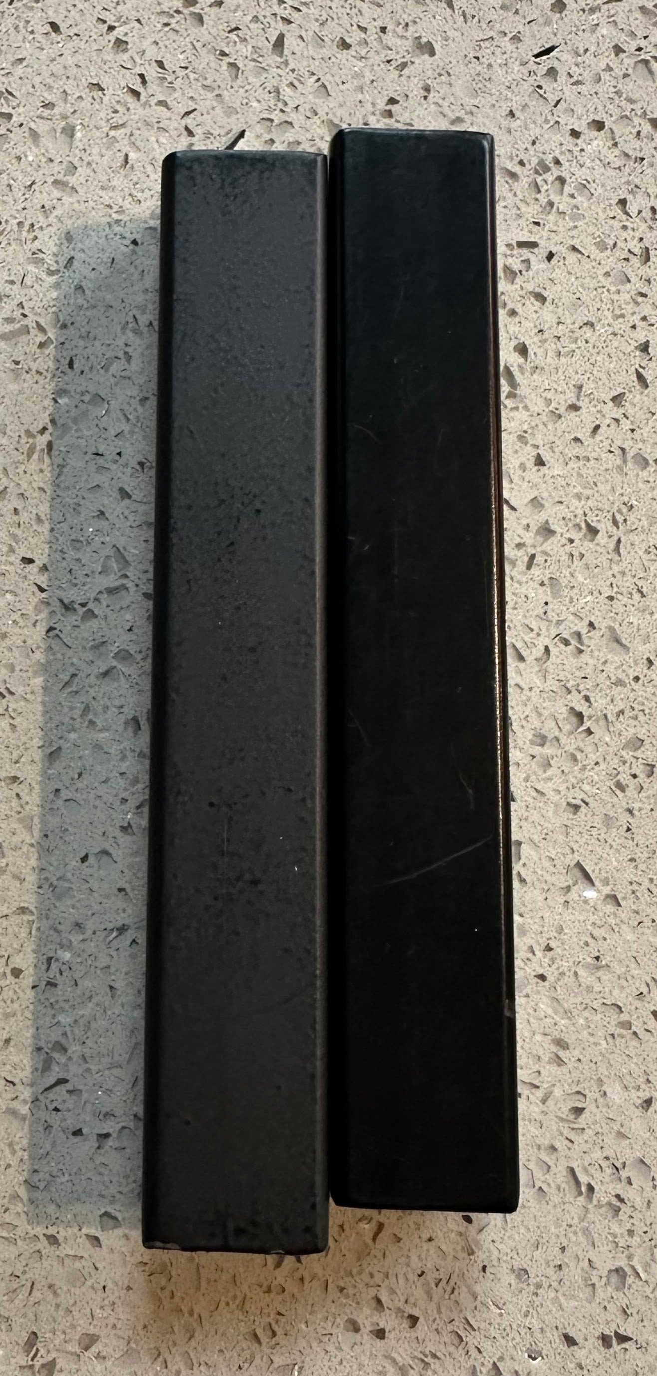 Calcutta Live Edge Dining Table 40"x84" - Whitewash - X Bases - 2.2"  Tops