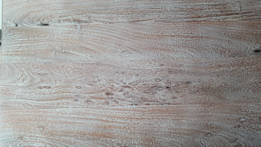 Calcutta Live Edge Dining Table - Whitewash - U Bases - 55mm Tops