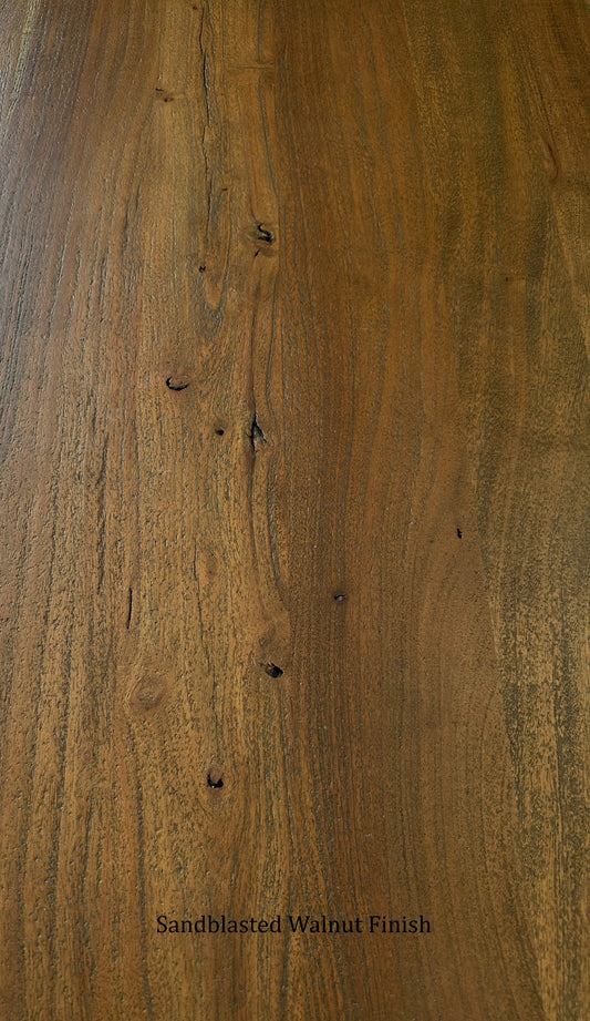 Calcutta Live Edge Benches - Sandblasted Walnut - Gunmetal Grey X Bases - 35mm Thick Tops