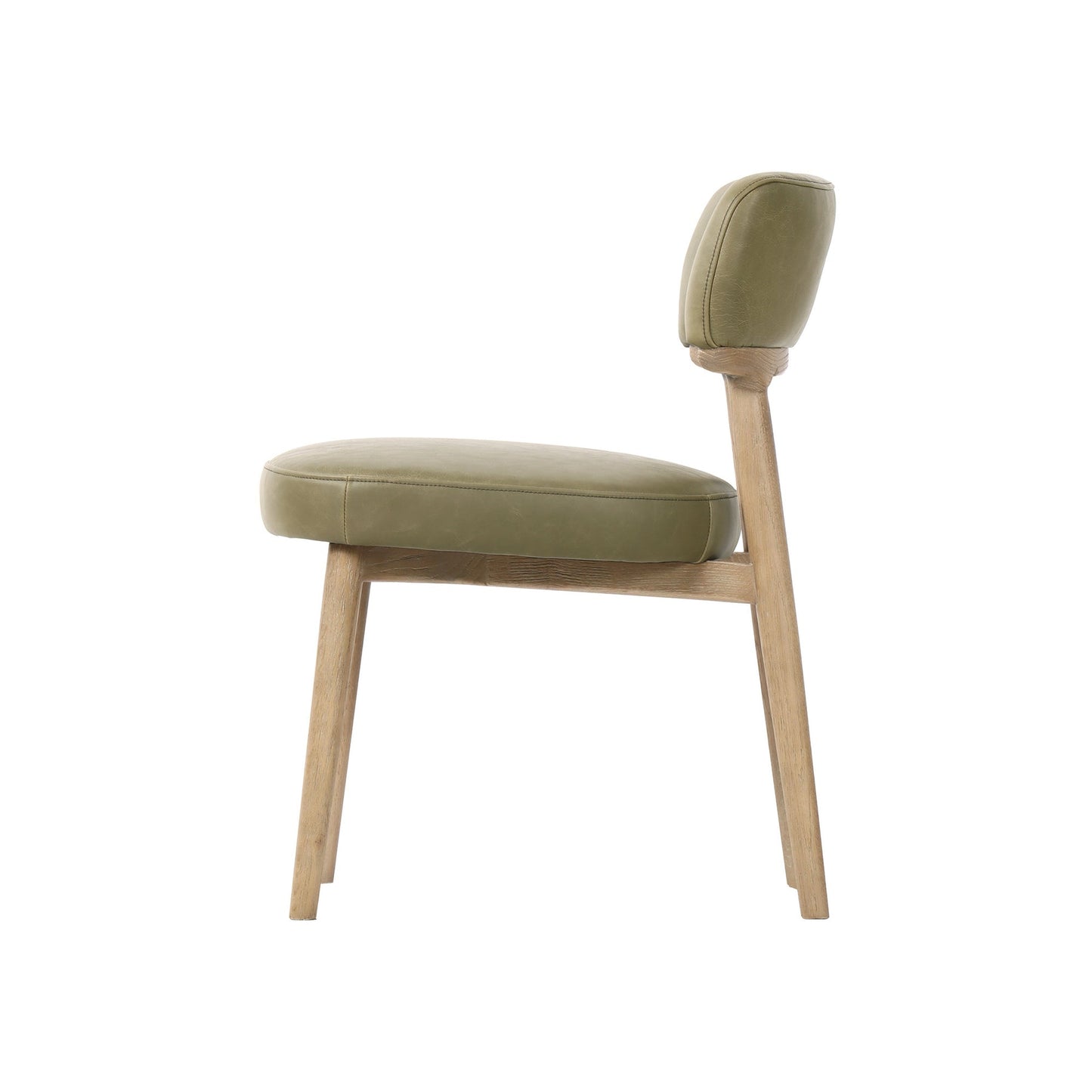 Willow Dining Chair - Sage Green - Top Grain Leather