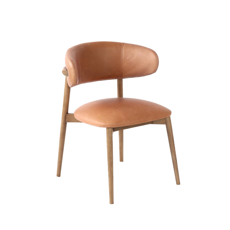 Milo Dining Chair - Top Grain Leather - Hazelnut