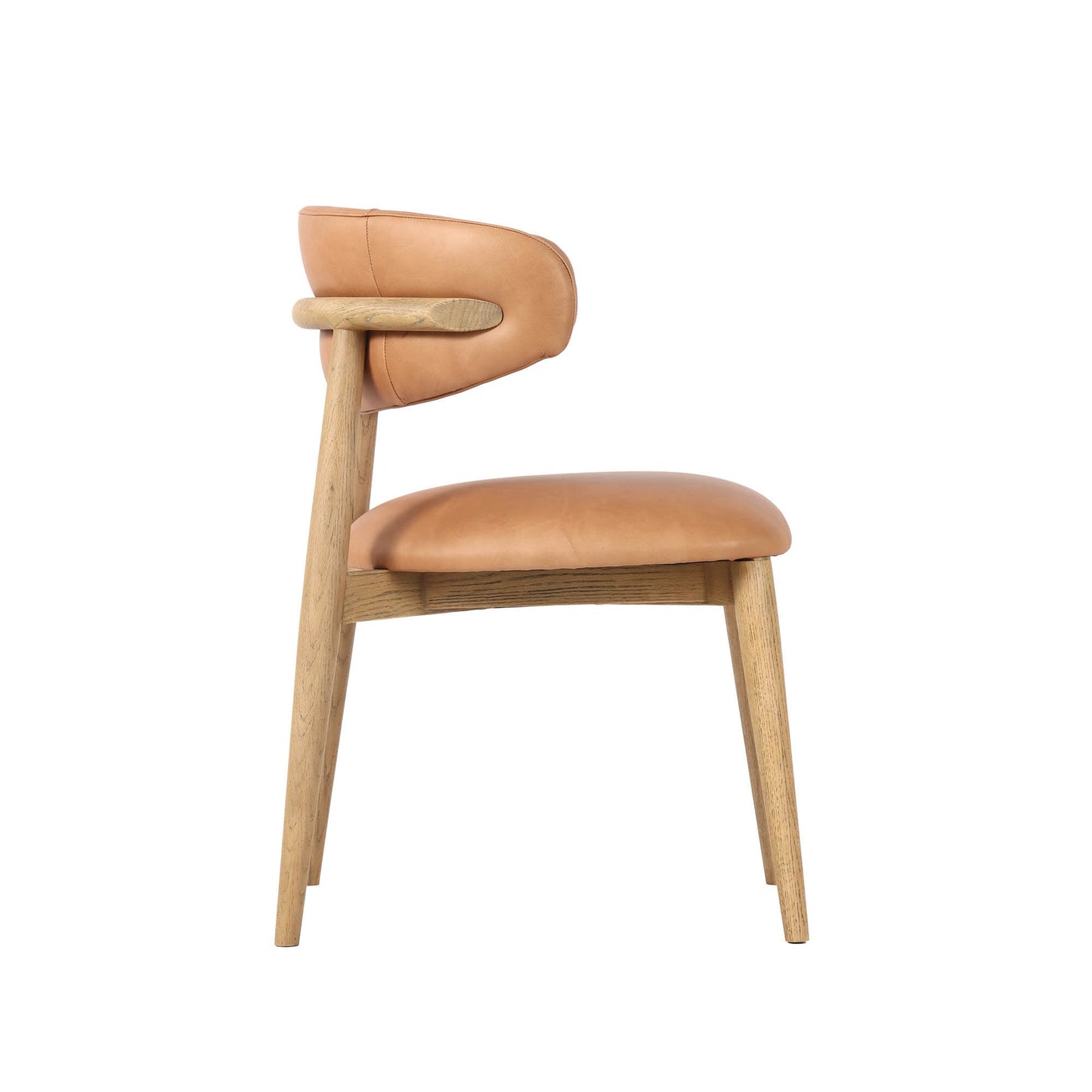 Milo Dining Chair - 100% Top Grain Leather - Hazelnut